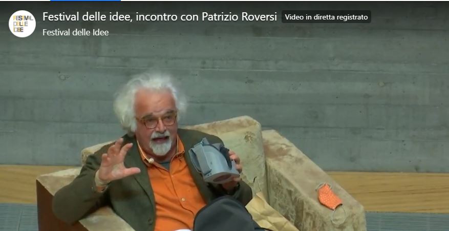 Patrizio Roversi presenta la risaia virtuale al Festival delle idee.
