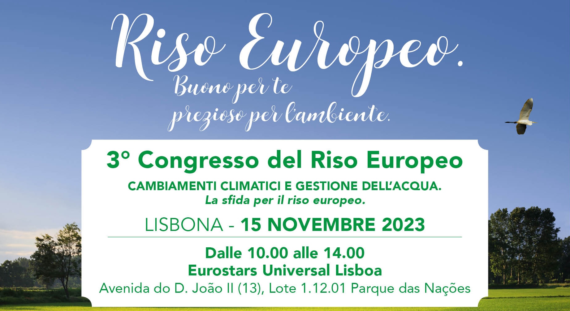 Lisbona ospita il 3° Congresso Europeo del riso
