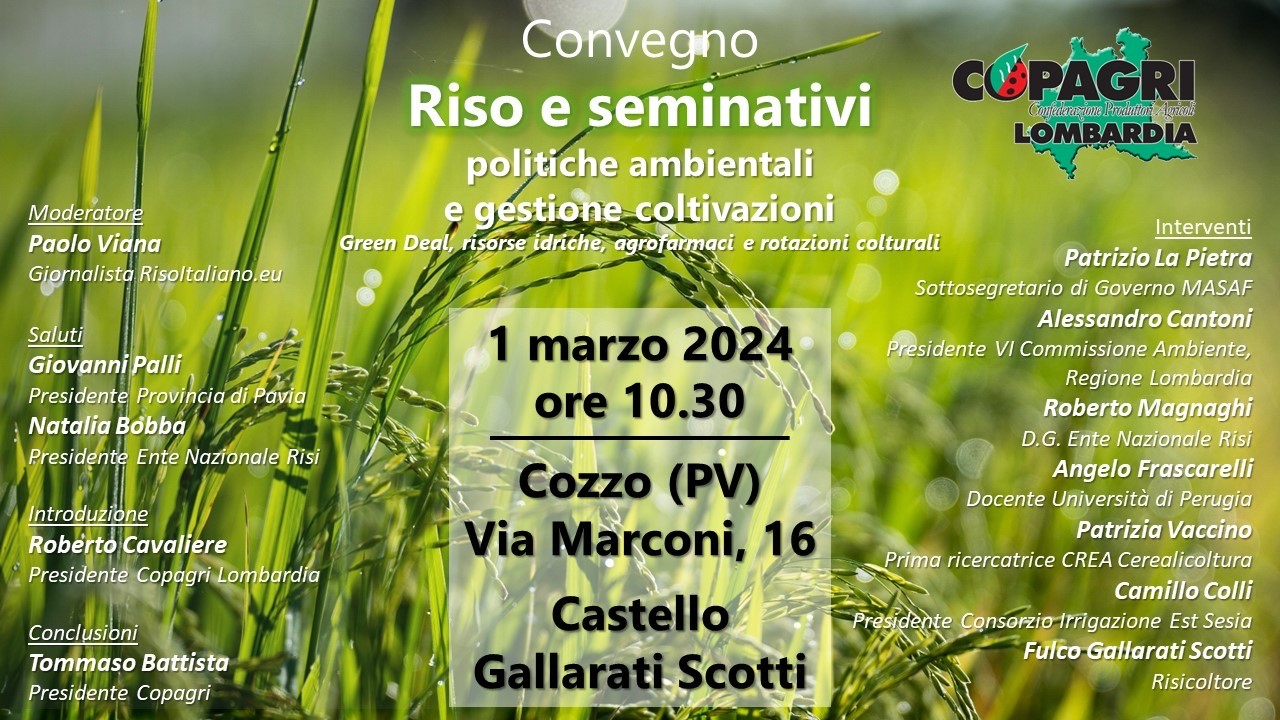 Riso e seminativi - Politiche ambientali e gestione coltivazioni