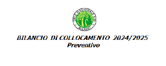 Bilancio preventivo di collocamento 24/25