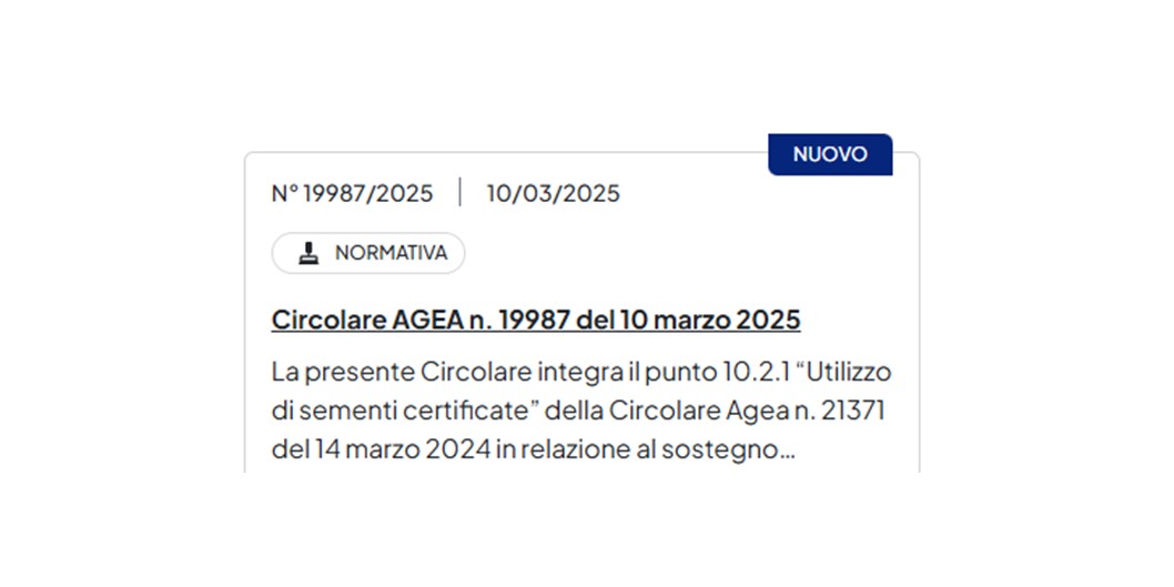 Pac 2025 anche con seme 2024