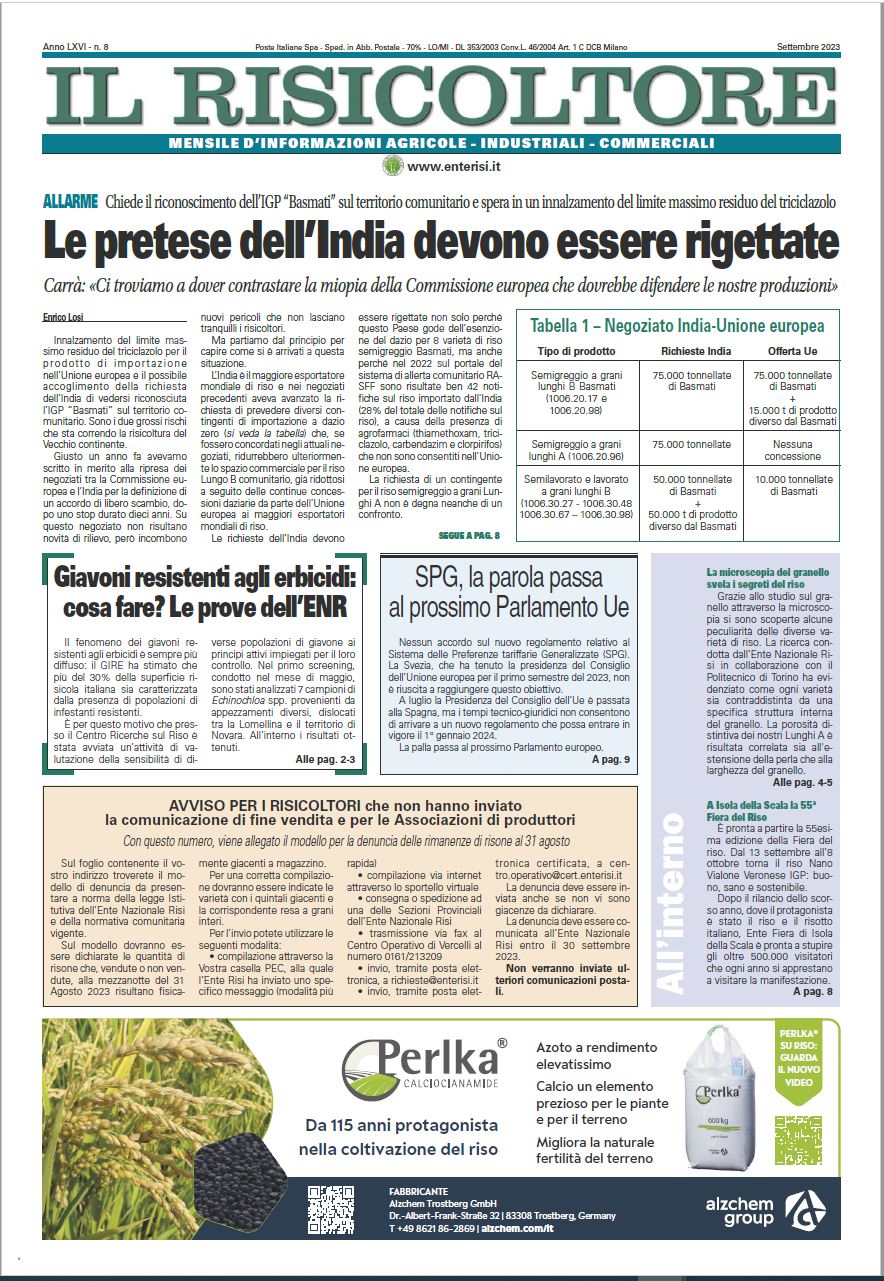Il Risicoltore (settembre 2023)