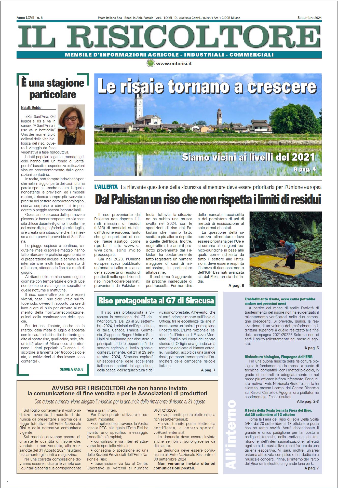 Il Risicoltore (settembre 2024)
